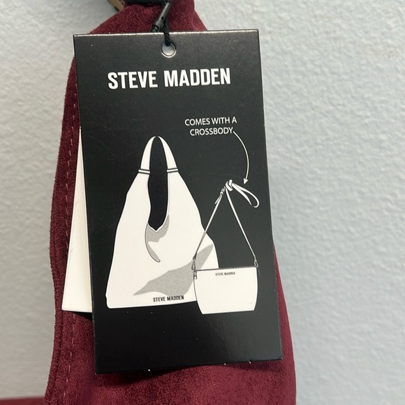 Steve Madden | Bloodstone Hobo Bag w/ Extra Crossbody Bag & Strap. - Picture 4 of 15